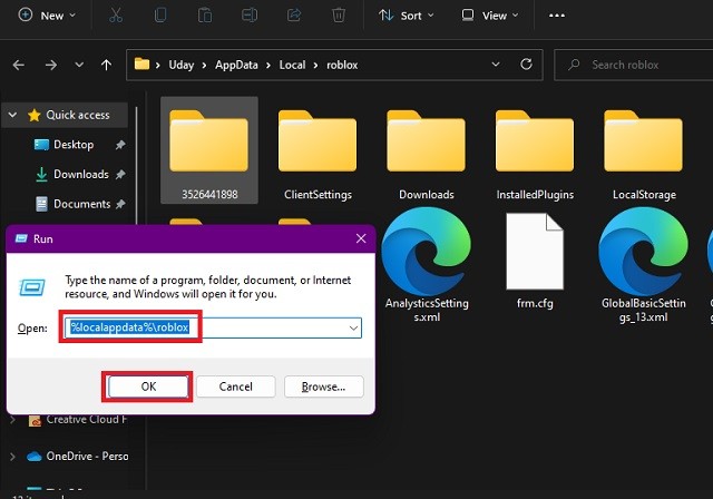 Khởi chạy thư mục Roblox