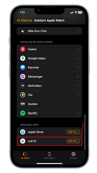 Khôi phục ứng dụng đã xóa trên Apple Watch từ iPhone