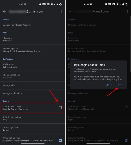 Kích hoạt Google Chat trong Gmail 2