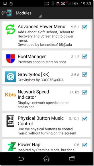 Kích hoạt module Xposed