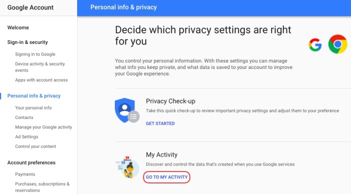 Kiểm soát dữ liệu Google lưu trữ