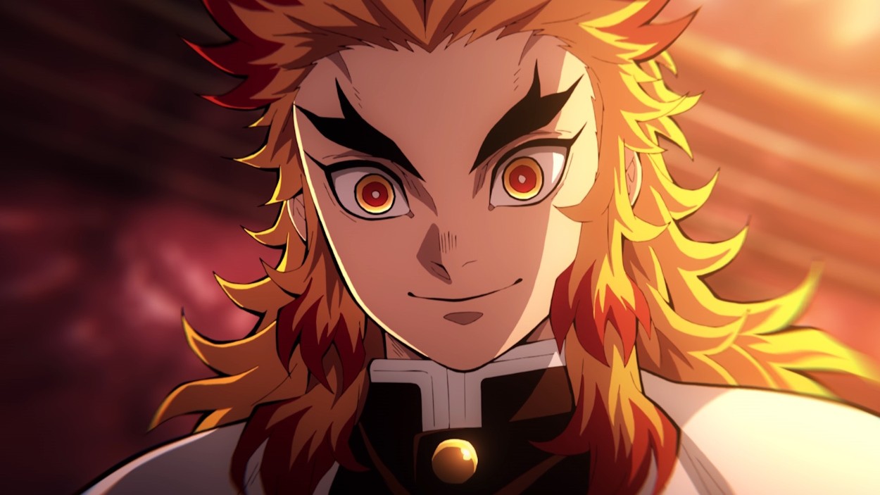 Kyojuro Rengoku - Viêm Trụ trong anime Thanh Gươm Diệt Quỷ.