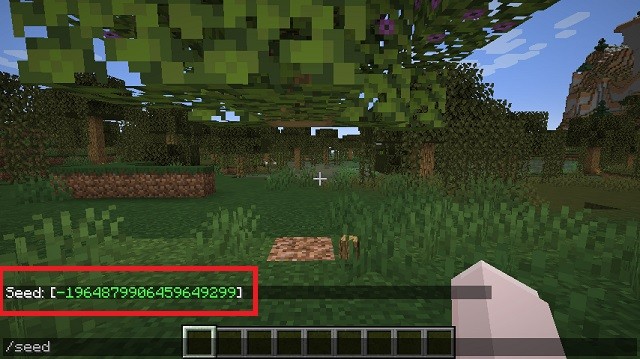 Lệnh Seed Code trong Minecraft