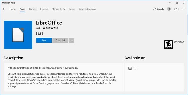 LibreOffice Đã Có Mặt Trên Microsoft Store Nhưng Cần Cẩn Trọng