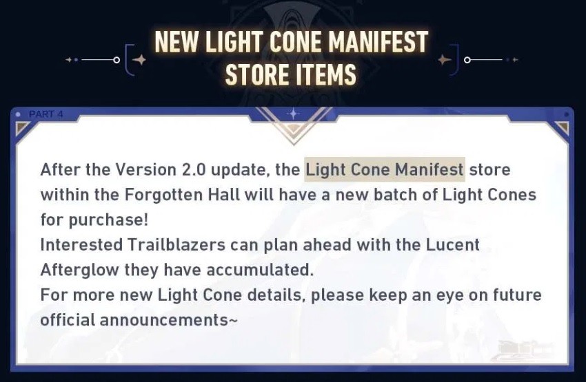Light Cone mới sắp có mặt tại cửa hàng Light Cone Manifest