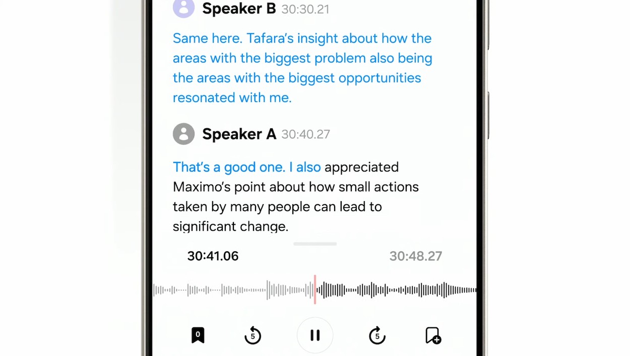 Live Transcript Feature Galaxy AI