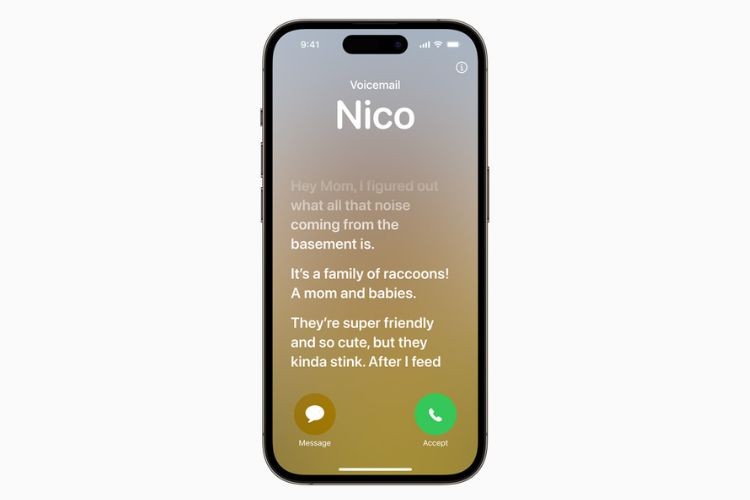 Live Voicemail trên iOS 17