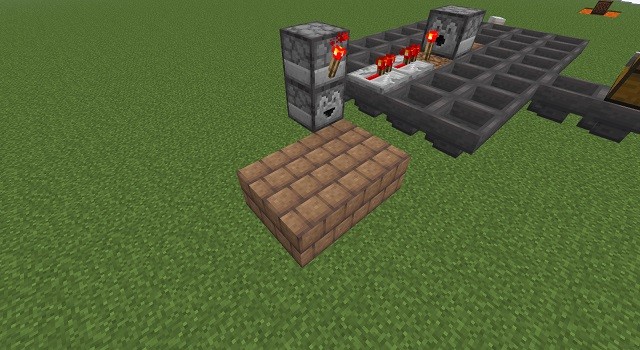 Lò nung với đuốc Redstone
