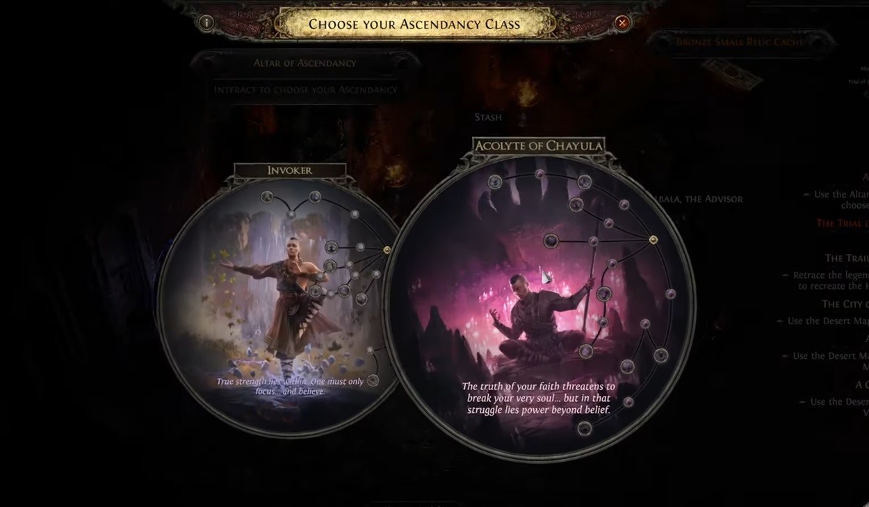 Lựa chọn Ascendancy trong Path of Exile 2
