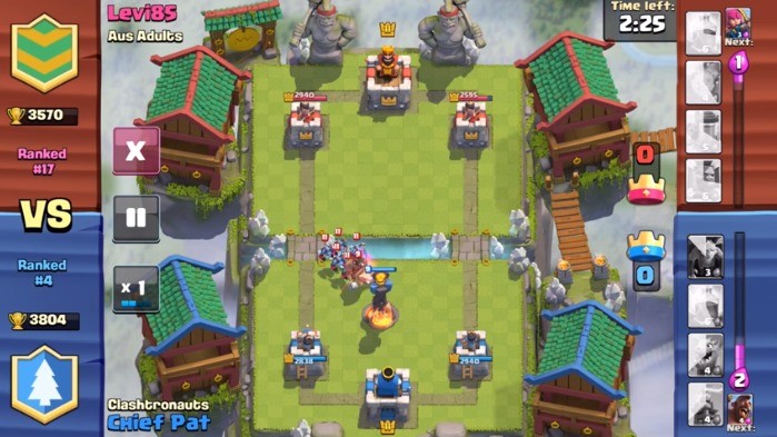 Lựa chọn bài trong Clash Royale