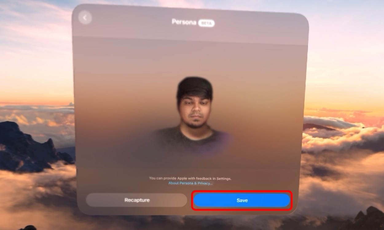 Lưu Persona trên Apple Vision Pro