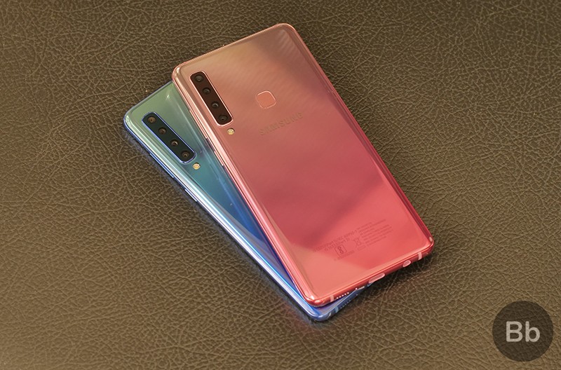 Mặt lưng kính gradient bóng bẩy của Galaxy A9