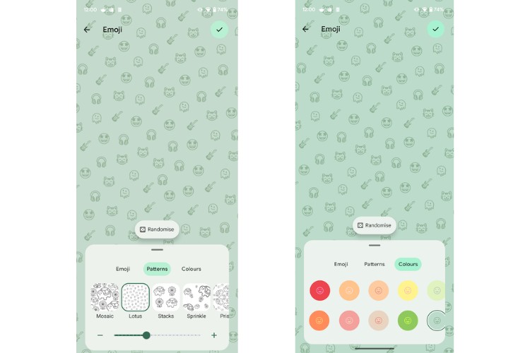 Màu sắc và mẫu hình nền Emoji