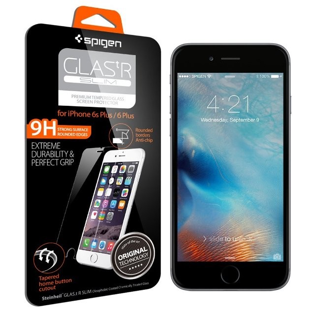 Miếng dán cường lực Spigen Tempered Glass iPhone 6s Plus Screen Protector