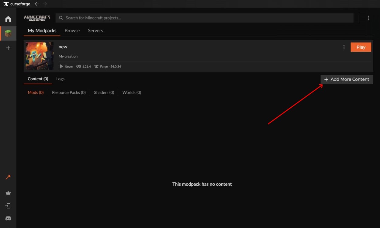 Minecraft Curseforge Add Content