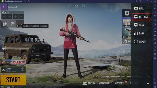 Mở cài đặt BGMI trên BlueStacks - Battlegrounds Mobile India PC