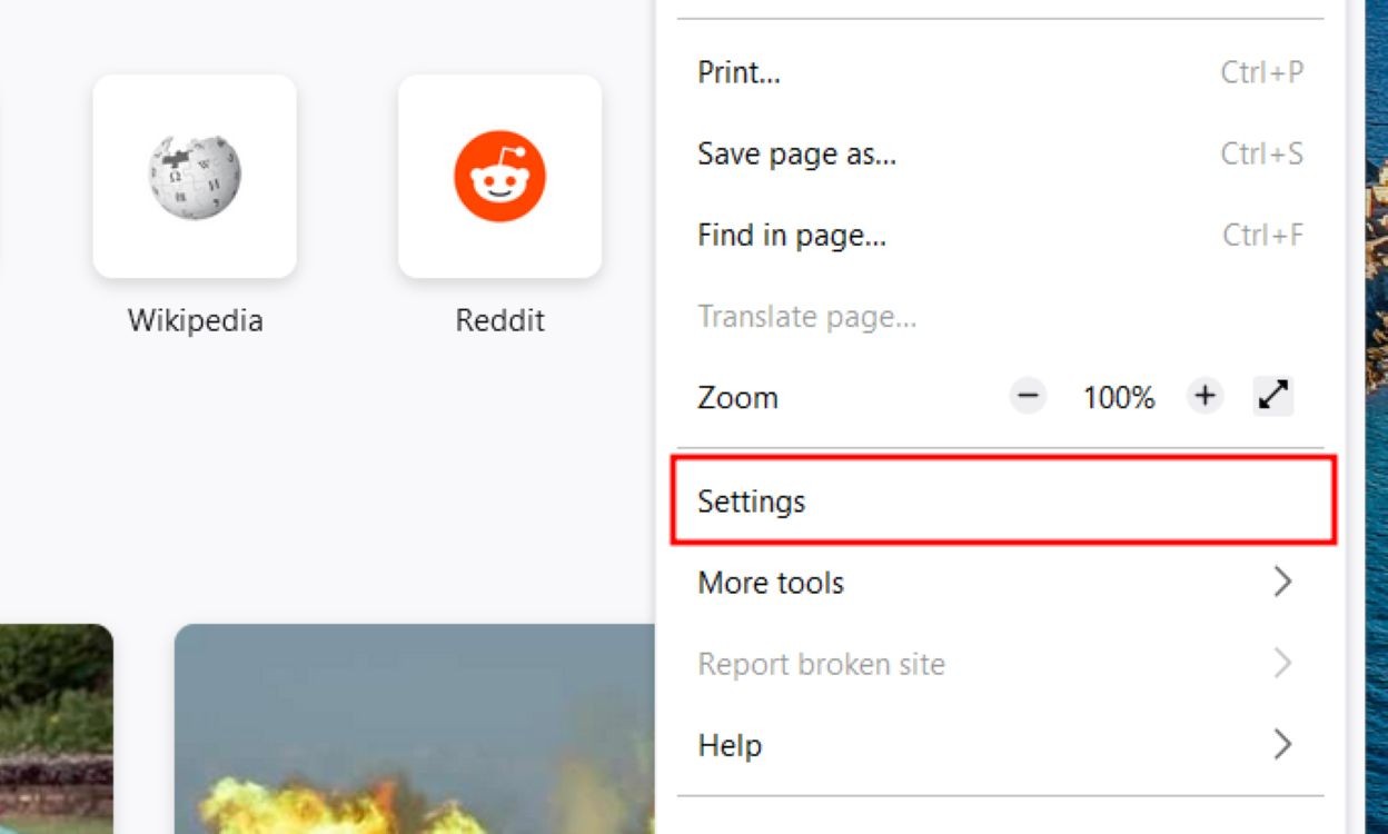 Mở Cài Đặt Firefox