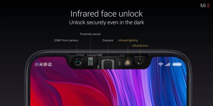 Mở khóa khuôn mặt bằng hồng ngoại trên Xiaomi Mi 8