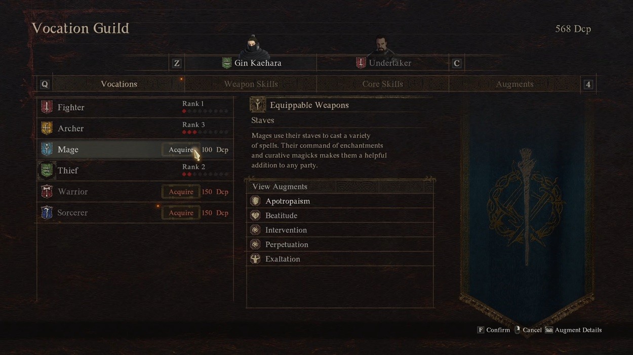 Mở khóa nghề nghiệp mới bằng Điểm Kỷ Luật trong Dragon's Dogma 2