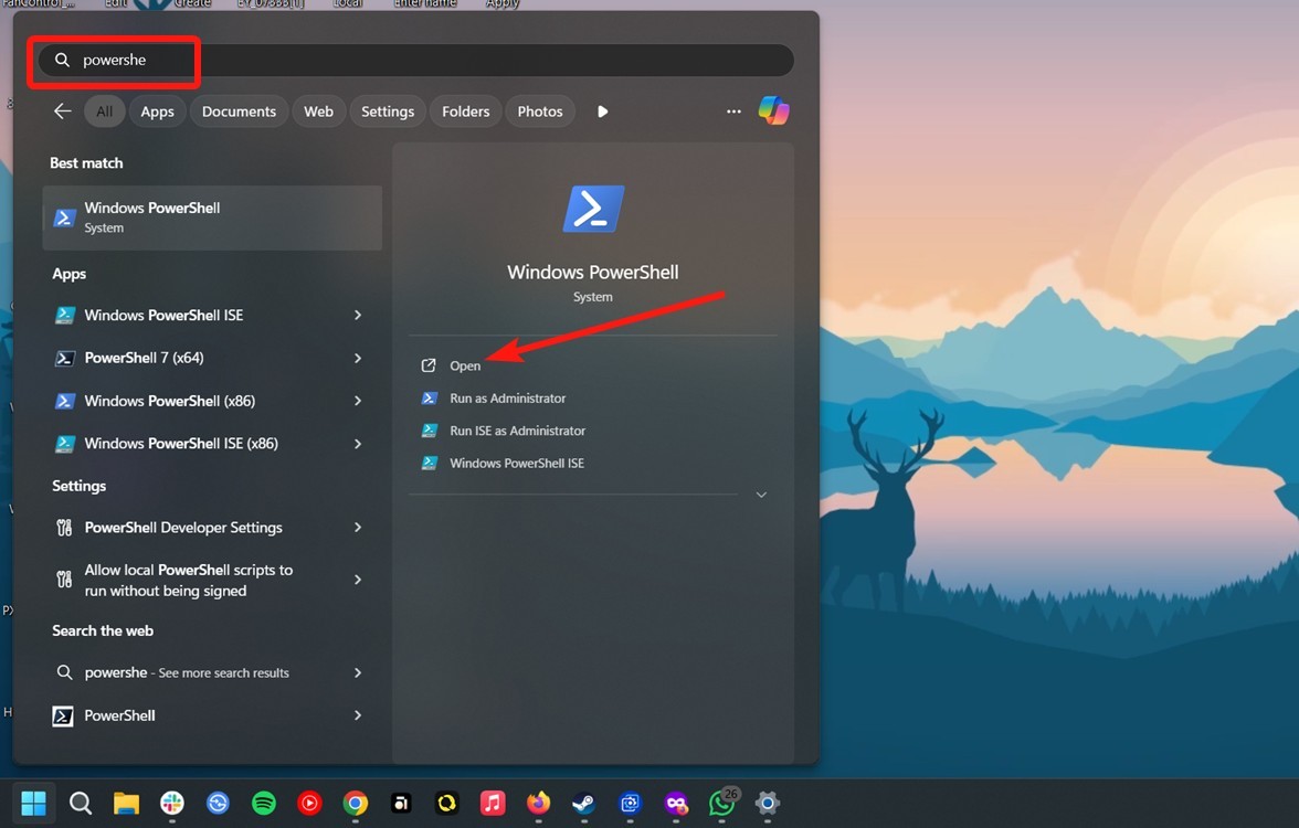 Mở Windows PowerShell với quyền Administrator để cài đặt RSAT