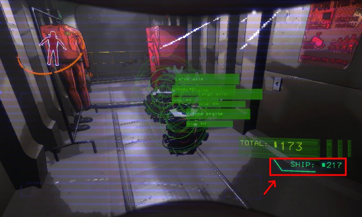 Mod Ship Loot hiển thị giá trị tài sản trên tàu trong Lethal Company
