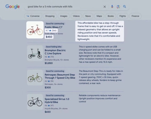 Mua sắm trở nên dễ dàng hơn với Google Generative AI Search