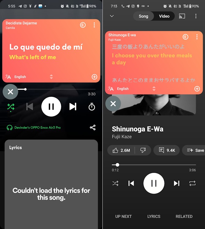 Musixmatch dịch lời bài hát theo thời gian thực trên Spotify và YouTube Music