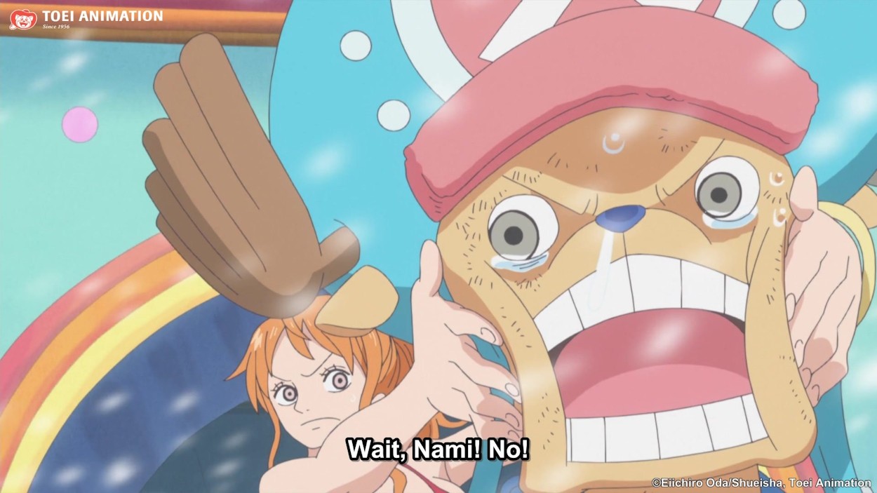 Nami ôm Chopper tại Punk Hazard