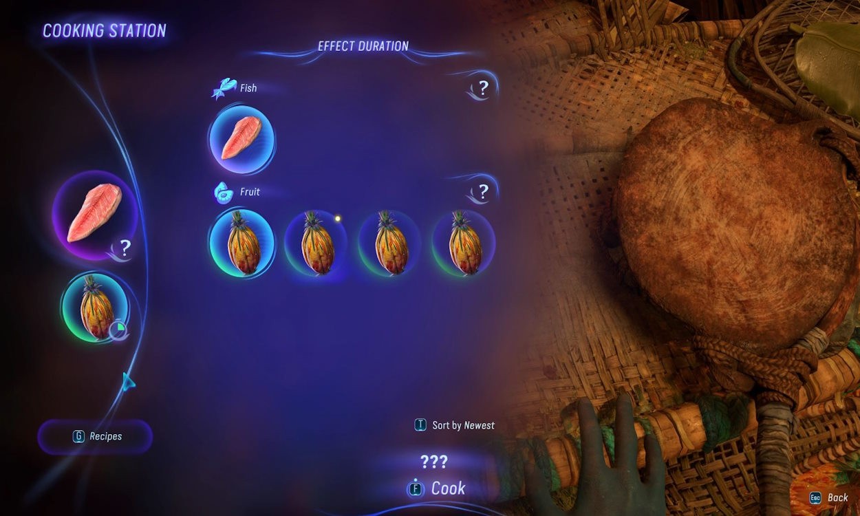 Nấu ăn trong Avatar: Frontiers of Pandora