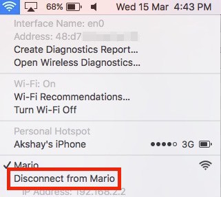Ngắt kết nối WiFi