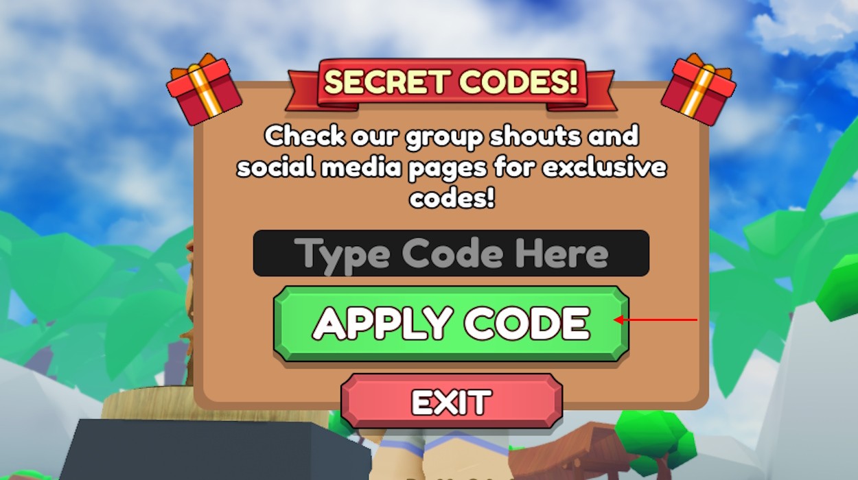 Nhấn Apply code để nhận quà
