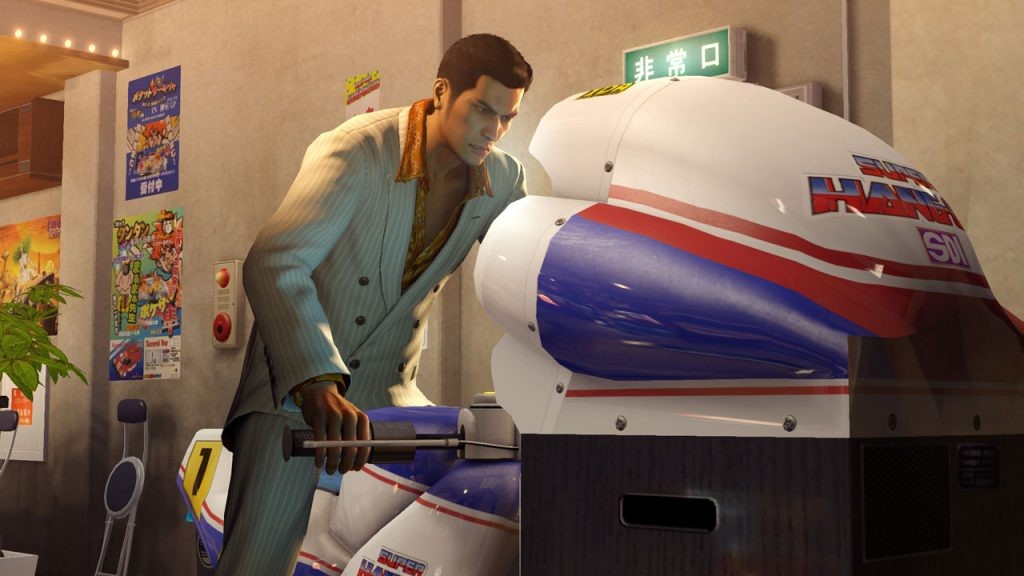 Nhân vật chính của Yakuza 0 đứng giữa khu phố đèn đỏ sầm uất