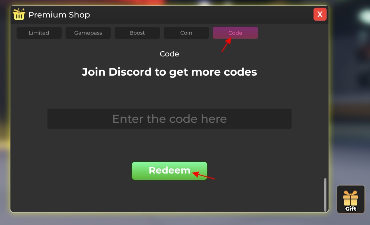 Nhập Code Race RNG