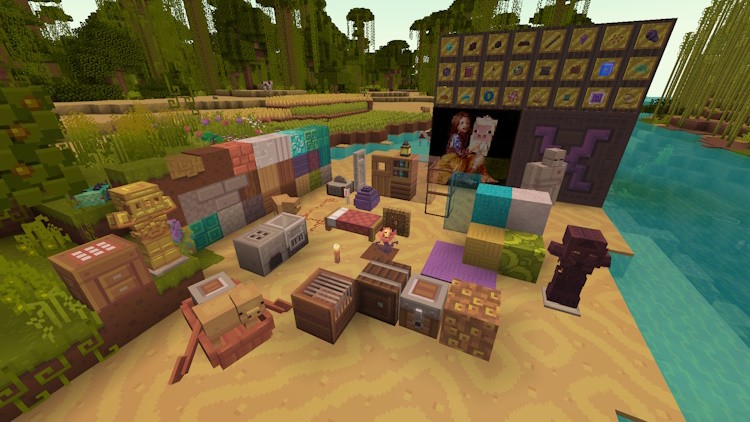 Nhiều khối và vật phẩm khác nhau trong Minecraft với Dandelion X Texture Pack