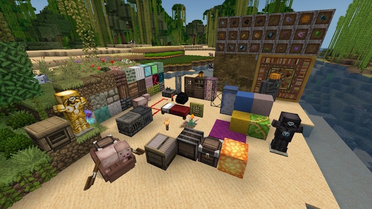 Nhiều khối và vật phẩm khác nhau trong Minecraft với John Smith Legacy Texture Pack