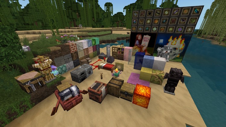 Nhiều khối và vật phẩm khác nhau trong Minecraft với Misa