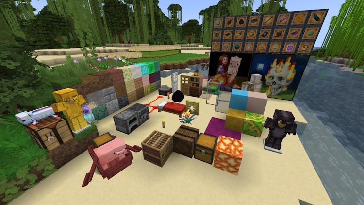 Nhiều khối và vật phẩm khác nhau trong Minecraft với rotrBLOCKS Texture Pack