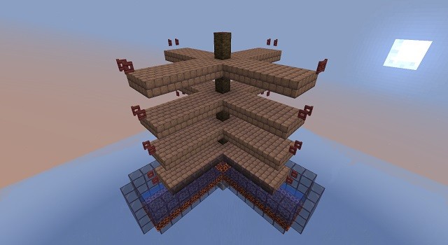Nhiều tầng của trang trại Creeper Minecraft