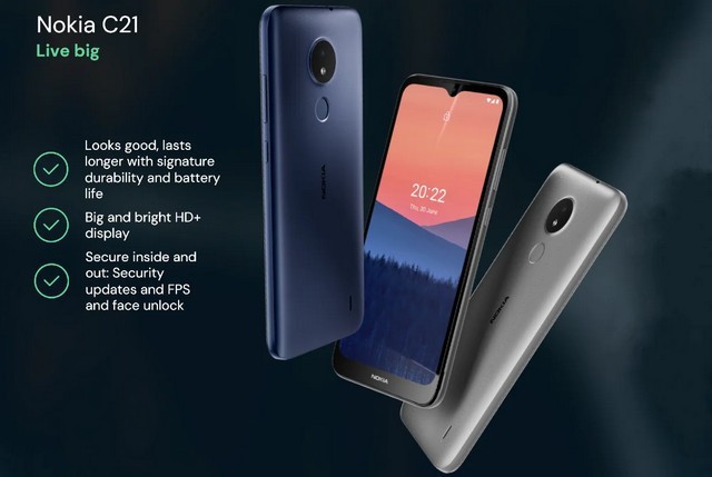 Nokia C21 Plus với pin lớn hơn và hỗ trợ sạc nhanh hơn