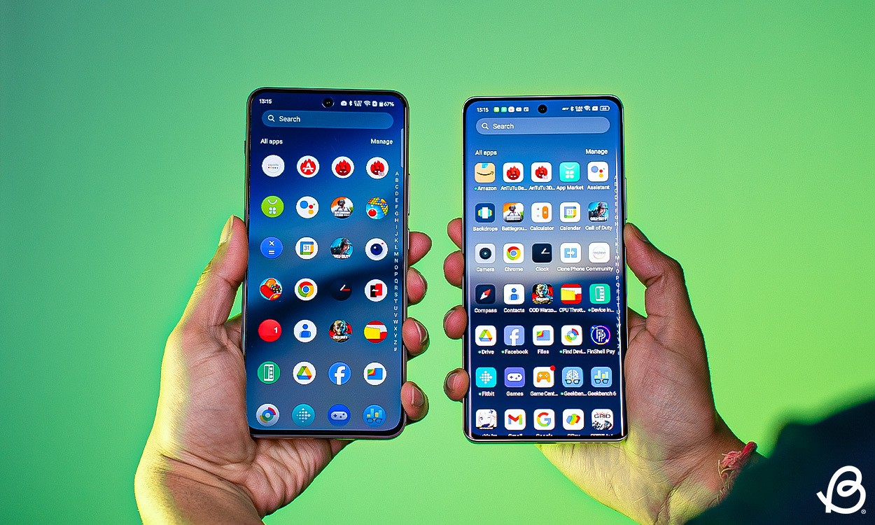 Nord 4 vs Realme GT 6T display quality in UI