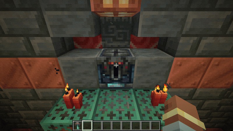 Ominous vault nhả vật phẩm trong Minecraft 1.21
