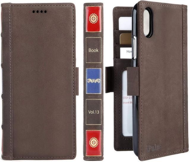 Ốp Lật Da Kiểu Sách Cổ Điển iPulse Cho iPhone XS Max