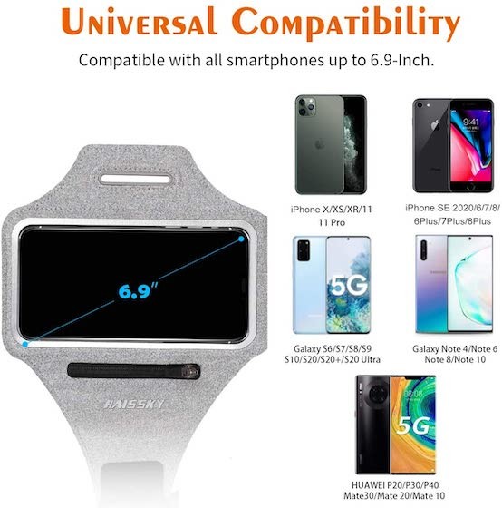 Ốp lưng bắp tay Guzack Water Resistant Cell Phone Running Armband