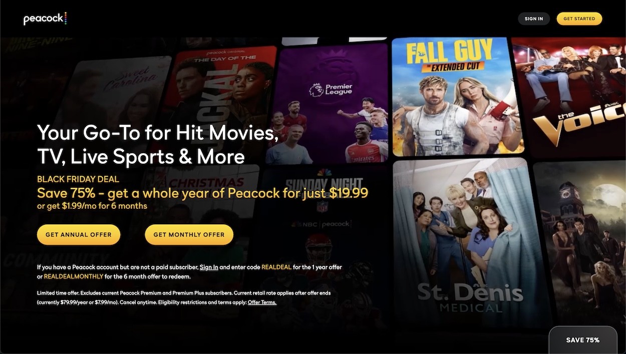 Ưu Đãi Hấp Dẫn Black Friday 2024 Cho Dịch Vụ Truyền Hình Peacock