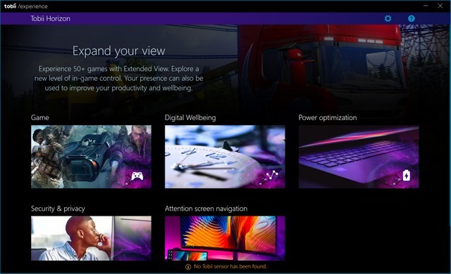 Phần mềm Tobii Experience cho phép theo dõi ánh mắt trên Lenovo Legion 7
