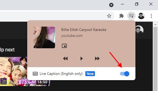 Phụ Đề Trực Tiếp trên Google Chrome