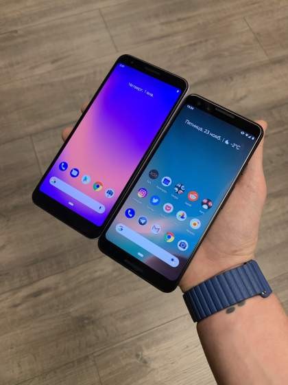 Pixel 3 Lite (trái) so với Pixel 3 thường