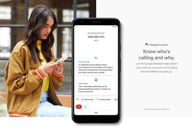 Pixel 3a lọc cuộc gọi