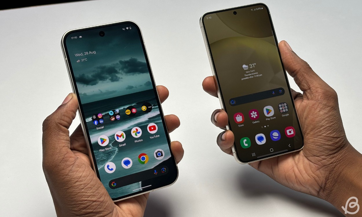 Pixel 9 vs Galaxy S24 App UI