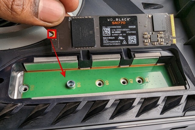 placing ps5 m.2 ssd spacer in desired location